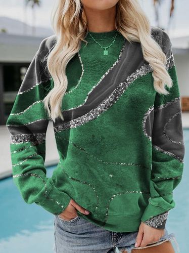 Crew Neck Abstract Sweatshirt - Just Fashion Now UK - Modalova