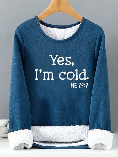 Text Letters Casual Sweatshirt - Just Fashion Now - Modalova