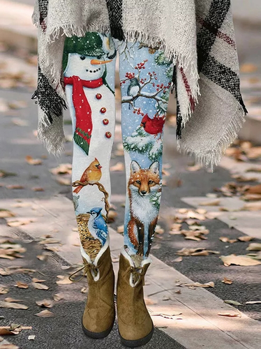 Tight Snowman Casual Leggings - Just Fashion Now - Modalova