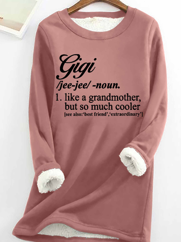 Women's Gigi Like A Grandmother But So Much Cooler Text Letters Loose Simple Sweatshirt - Modetalente - Modalova