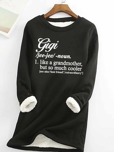 Women's Gigi Like A Grandmother But So Much Cooler Text Letters Loose Simple Sweatshirt - Modetalente - Modalova