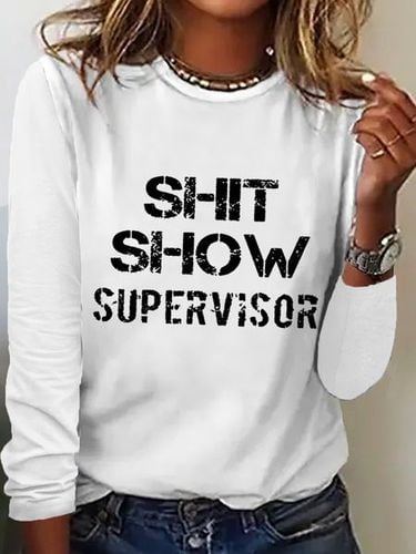 Women's Shit Show Supervisor Simple Long sleeve Top - Just Fashion Now - Modalova