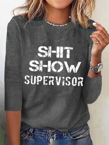 Women's Shit Show Supervisor Simple Long sleeve Top - Just Fashion Now - Modalova