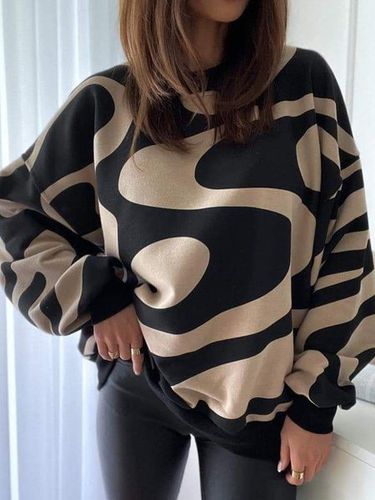 Casual Abstract Sweatshirt - Modetalente - Modalova
