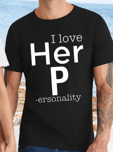 Couple I Love Her P I Love His D Matching Couple Gift T-shirt - Just Fashion Now - Modalova