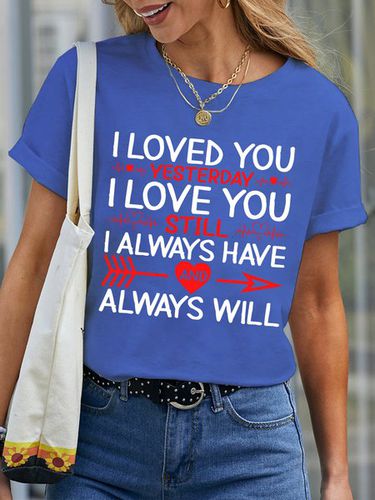 Lilicloth X Abu Valentine's Day I Loved You Yesterday I Love You Still I Always Have And Always Will Women's Couple T-Shirt - Just Fashion Now - Modalova