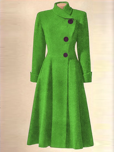 Vintage Wool Blend Overcoat - Modetalente - Modalova