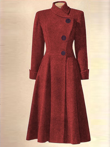 Vintage Wool Blend Overcoat - Modetalente - Modalova