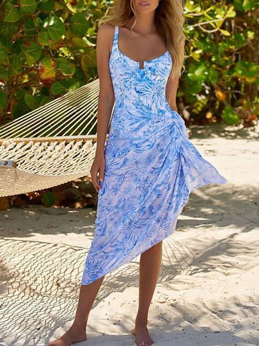 Vacation Plants Printing One Piece With Cover Up - Just Fashion Now - Modalova