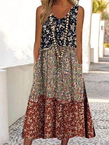 Loose Casual Floral Pritned Dress - Just Fashion Now - Modalova