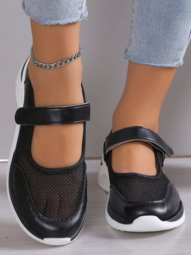 Breathable Mesh Casual Mary Jane Velcro Sneakers Walking Shoes - Just Fashion Now UK - Modalova
