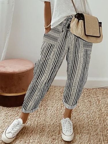 Abstract Stripes Loose Casual Pants - Modetalente - Modalova