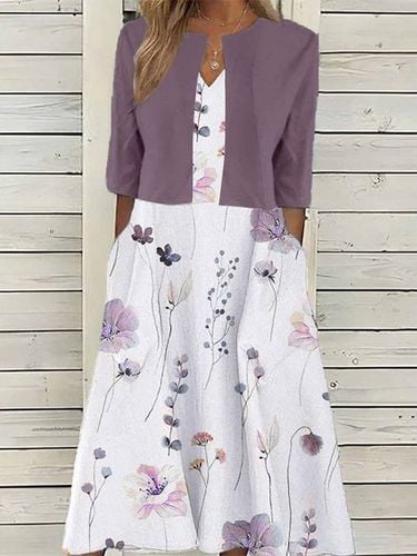 Wrap Loose Floral Elegant Two-Piece Set - Just Fashion Now - Modalova