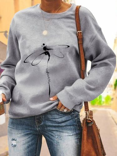 Crew Neck Casual Sweatshirt - Just Fashion Now UK - Modalova