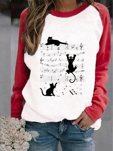 Crew Neck Casual Sweatshirt - Just Fashion Now UK - Modalova