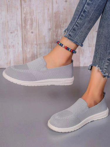 Women's Minimalist Casual Slip On Flyknit Sneakers - Just Fashion Now - Modalova