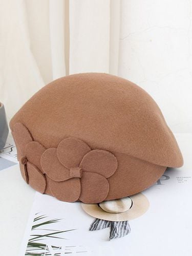 Elegant Floral Wool-Blend Beret - Just Fashion Now - Modalova