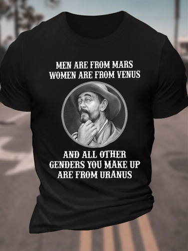 Men Are From Mars Cotton Casual T-Shirt - Modetalente - Modalova