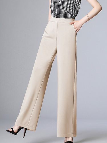 Plain Casual Pockets Pants - Modetalente - Modalova