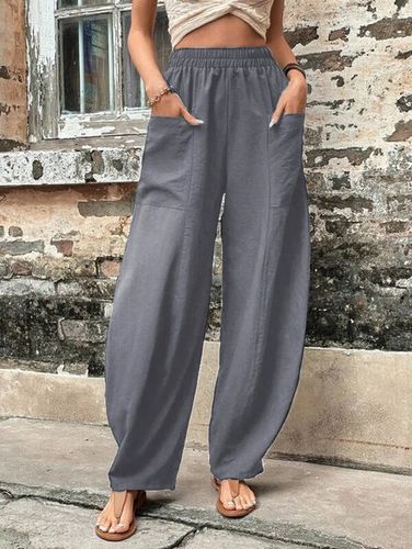 Plain Casual Casual Pants - Just Fashion Now - Modalova