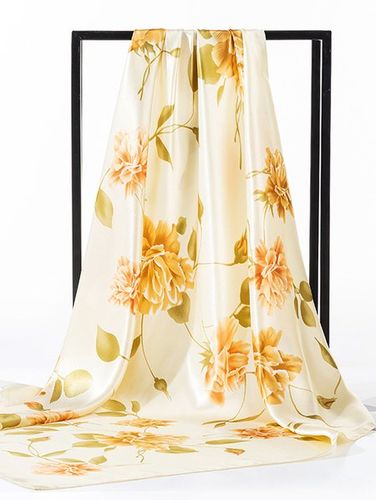 Silk Floral Scarf Boho Vacation Everyday Accessories - Just Fashion Now UK - Modalova