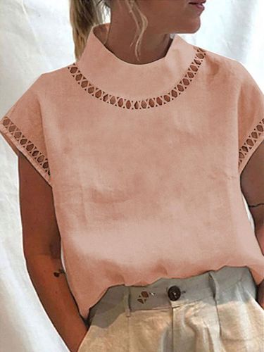 Cotton And Linen Lace Shirt - Just Fashion Now - Modalova