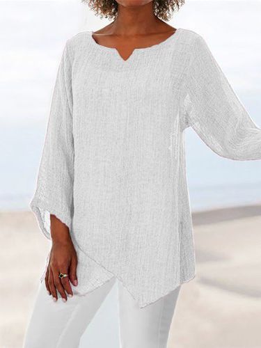 Oversized loose linen women's summer shirt (the fabric is a bit transparent, you need to wear it with a tube top) - Just Fashion Now - Modalova