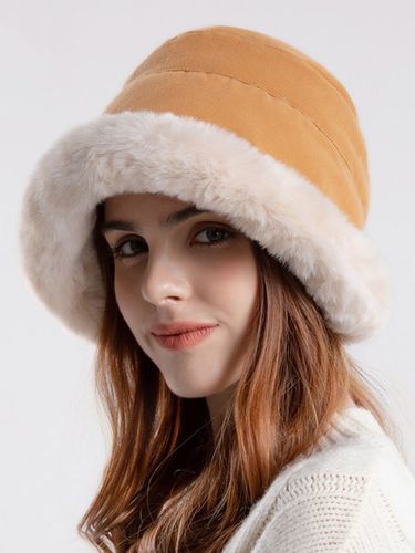 Women Outdoor Thicken Furry Bucket Hat - Just Fashion Now - Modalova