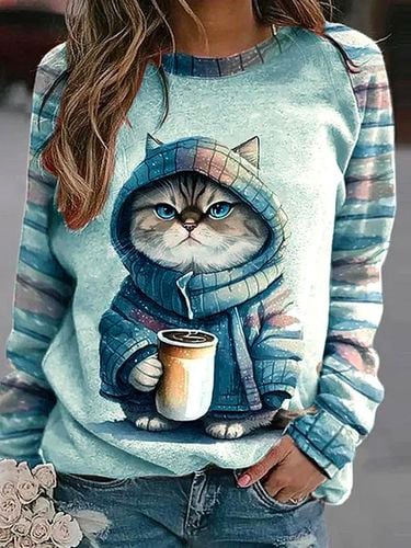 Cat Casual Sweatshirt - Modetalente - Modalova