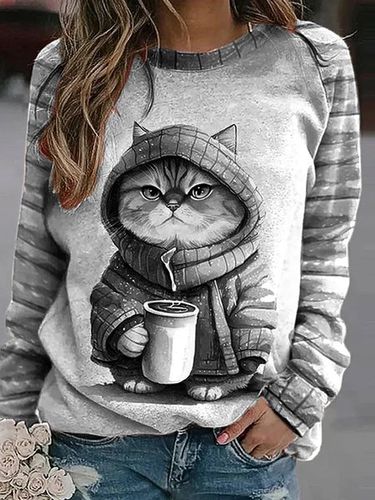 Cat Casual Sweatshirt - Modetalente - Modalova