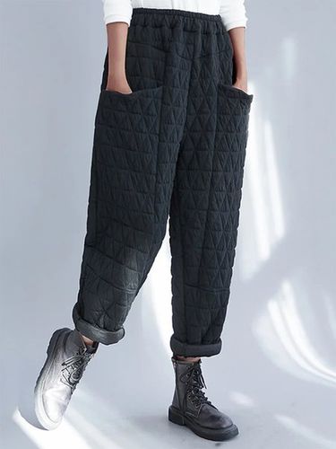 Casual Pocket Stitching Loose Pants - Just Fashion Now - Modalova