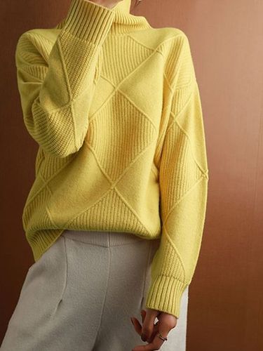 Wool/Knitting Turtleneck Casual Sweater - Modetalente - Modalova