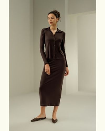 LILYSILK Jupe Soie Drapé Gracieux Soie De Haute Qualité Qui Épouse Délicatement Vos Courbes 36 - LILYSILK - Modalova