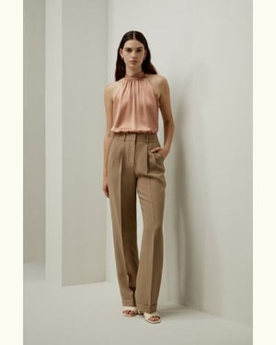 LILYSILK Top Dos Nu En Soie Sans Manches Plissé Décolleté Soie Charmeuse 100 % Graceful Breeze Texture Luxueuse Xs - LILYSILK - Modalova