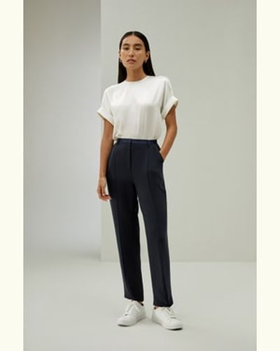 LILYSILK Top En Soie Manches Larges Col Rond Et Poignets Inclinés Soie De Mûrier Certifiée Oeko Texture Luxueuse Xs - LILYSILK - Modalova