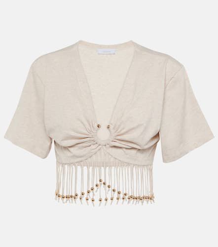 Top cropped in jersey di cotone - Rabanne - Modalova