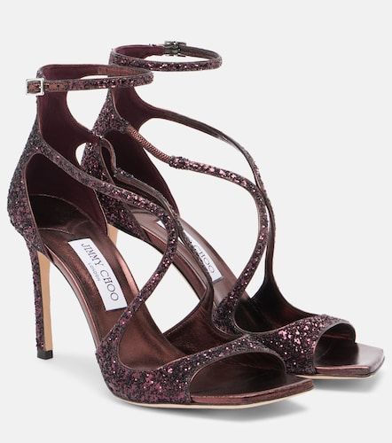 Jimmy Choo Azia 95 glitter sandals - Jimmy Choo - Modalova