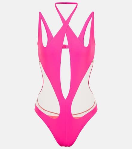 Mugler Body aus Jersey und Mesh - Mugler - Modalova