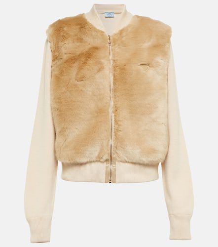 Prada Faux fur and cashmere jacket - Prada - Modalova