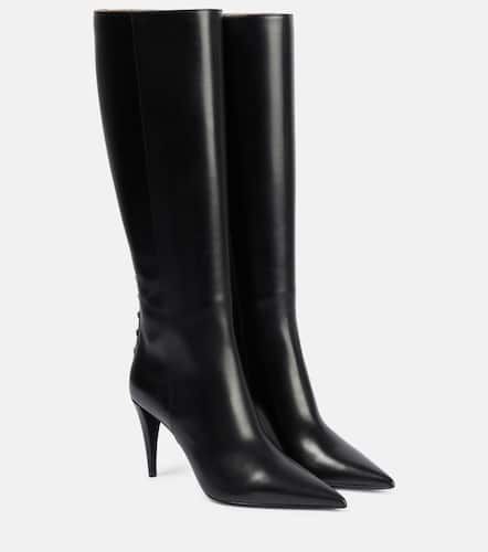 Botas altas Rockstud de piel metalizada - Valentino Garavani - Modalova