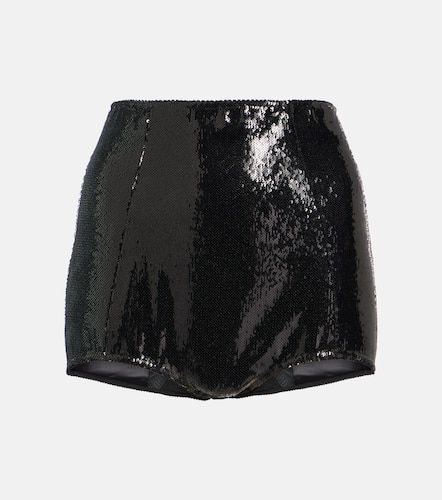 Shorts con lentejuelas de tiro alto - Dolce&Gabbana - Modalova