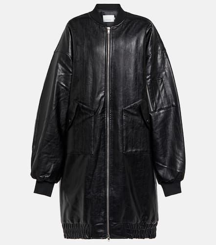 Oversized faux leather bomber jacket - The Frankie Shop - Modalova