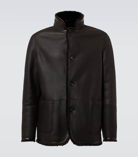 Giacca in pelle con shearling - Loro Piana - Modalova