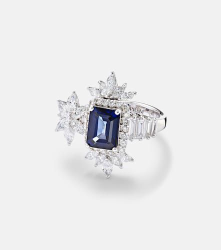 Reign Supreme 18kt white gold ring with sapphire and diamonds - Yeprem - Modalova