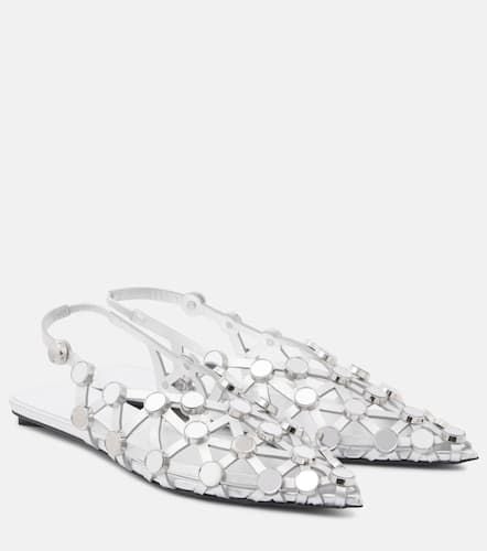 Grid leather ballet flats - The Attico - Modalova