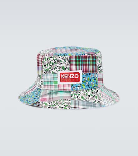 Checked cotton and silk bucket hat - Kenzo - Modalova