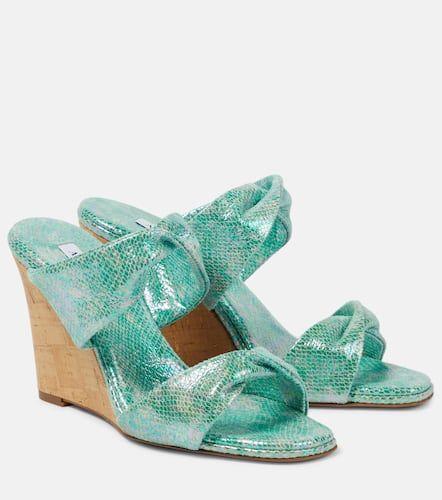 Wedge-Sandalen Twist aus Metallic-Leder - Aquazzura - Modalova