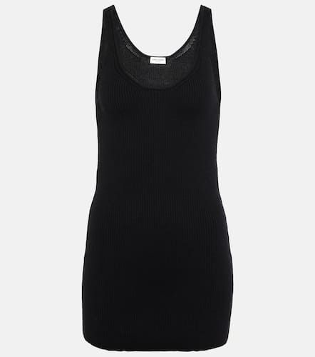 Tank top in lana con scollo rotondo - Saint Laurent - Modalova