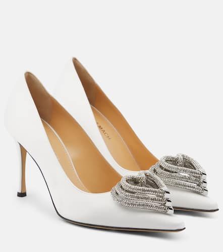 Triple Heart embellished satin pumps - Mach & Mach - Modalova