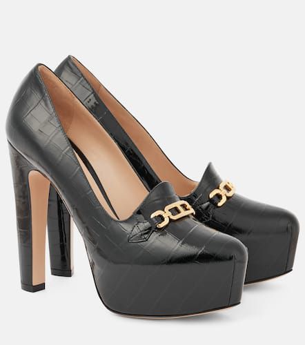 Croc-effect patent leather platform pumps - Tom Ford - Modalova